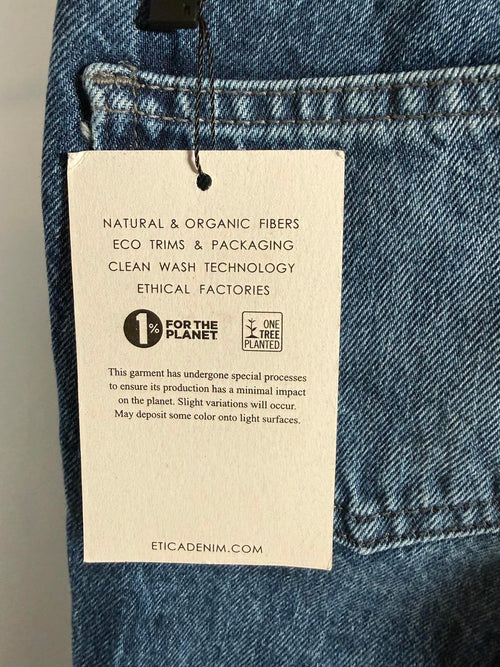 ÉTICA Ethically Made Cropped Raw Hem Jeans Size 1 Women's 23” Inseam NWT
