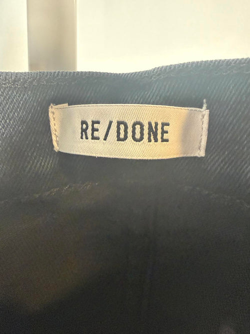 NWT RE/DONE Originals Double Needle Crop Jeans Black Womens Size 25 $240