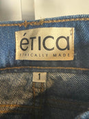 ÉTICA Ethically Made Cropped Raw Hem Jeans Size 1 Women's 24” Inseam NWT