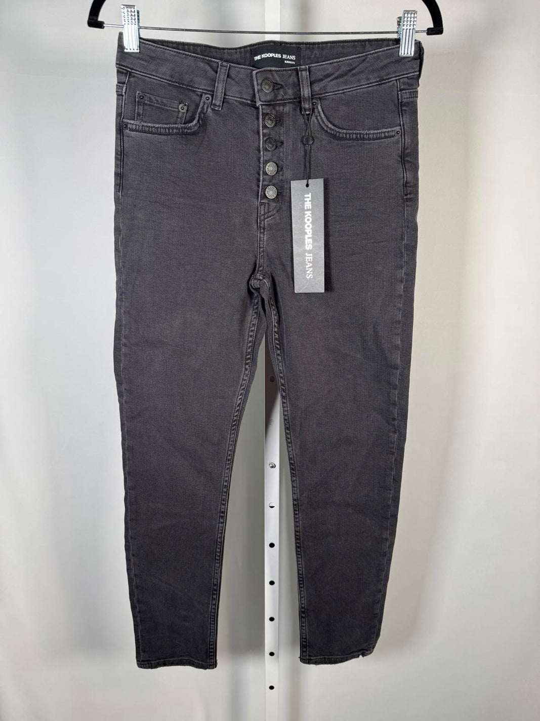 NWT The Kooples Black Denim High Waist Jeans 26” Inseam Women’s Size 28 $238