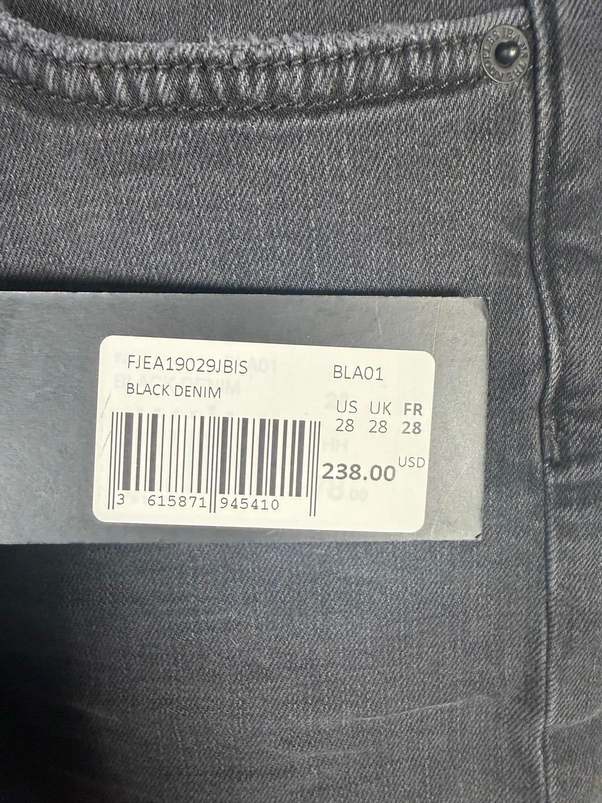 NWT The Kooples Black Denim High Waist Jeans 26” Inseam Women’s Size 28 $238