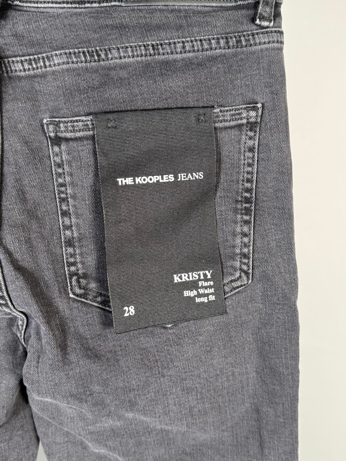 NWT The Kooples Black Denim High Waist Jeans 26” Inseam Women’s Size 28 $238