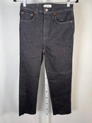 NWT RE/DONE Black High Rise Straight Leg Jeans Women’s Size 27 - 26” Inseam $298