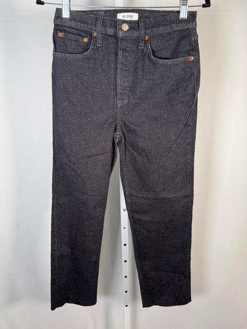 NWT RE/DONE Black High Rise Straight Leg Jeans Women’s Size 27 - 26” Inseam $298