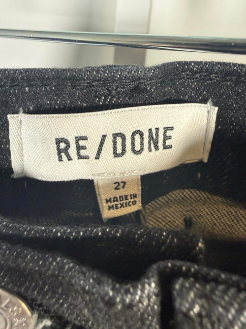 NWT RE/DONE Black High Rise Straight Leg Jeans Women’s Size 27 - 26” Inseam $298