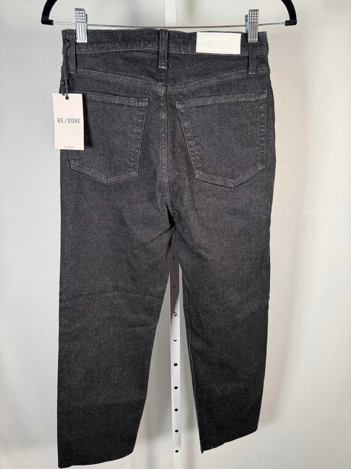 NWT RE/DONE Black High Rise Straight Leg Jeans Women’s Size 27 - 26” Inseam $298