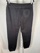 NWT True Religion Big T MR Jogger Sweatpants Jet Black Size Medium 29” Inseam
