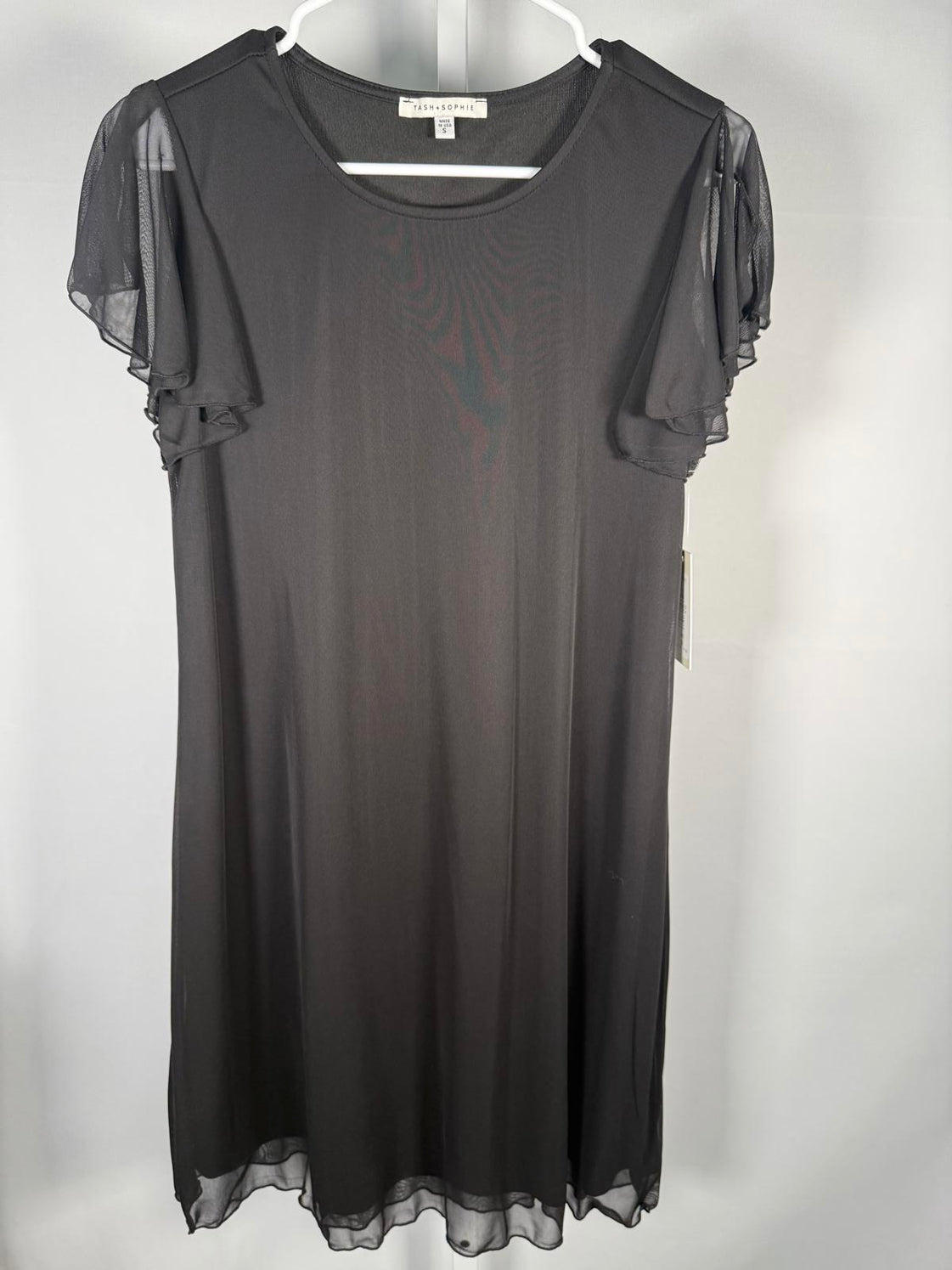 NWT TASH + SOPHIE Women's Sophie Flutter Sleeve Shift Dress Size Small
