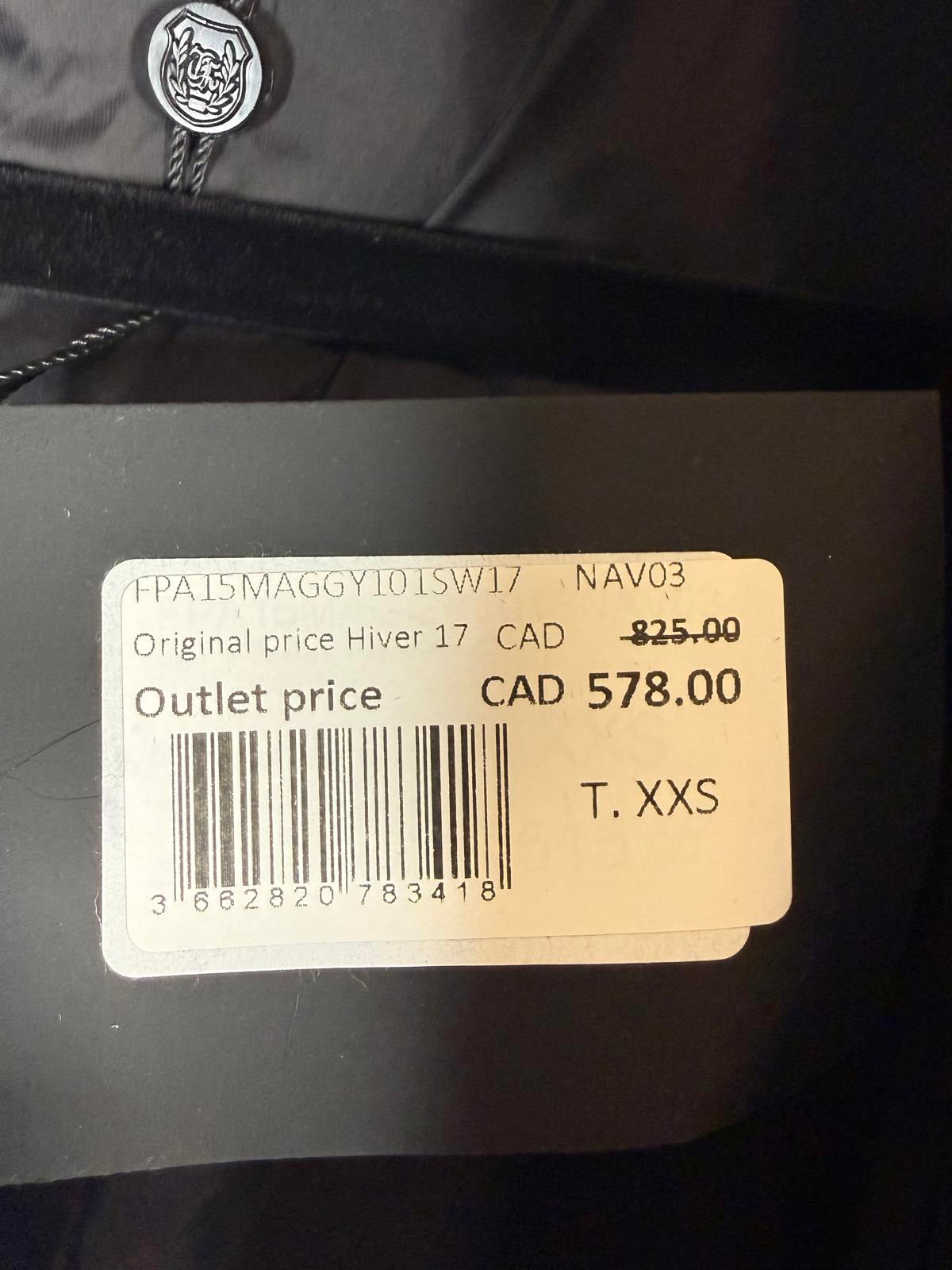 The Kooples Faux Fur Hood Parka Black Women’s XXS NWT MSRP $825
