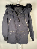 The Kooples Faux Fur Hood Parka Black Women’s XXS NWT MSRP $825