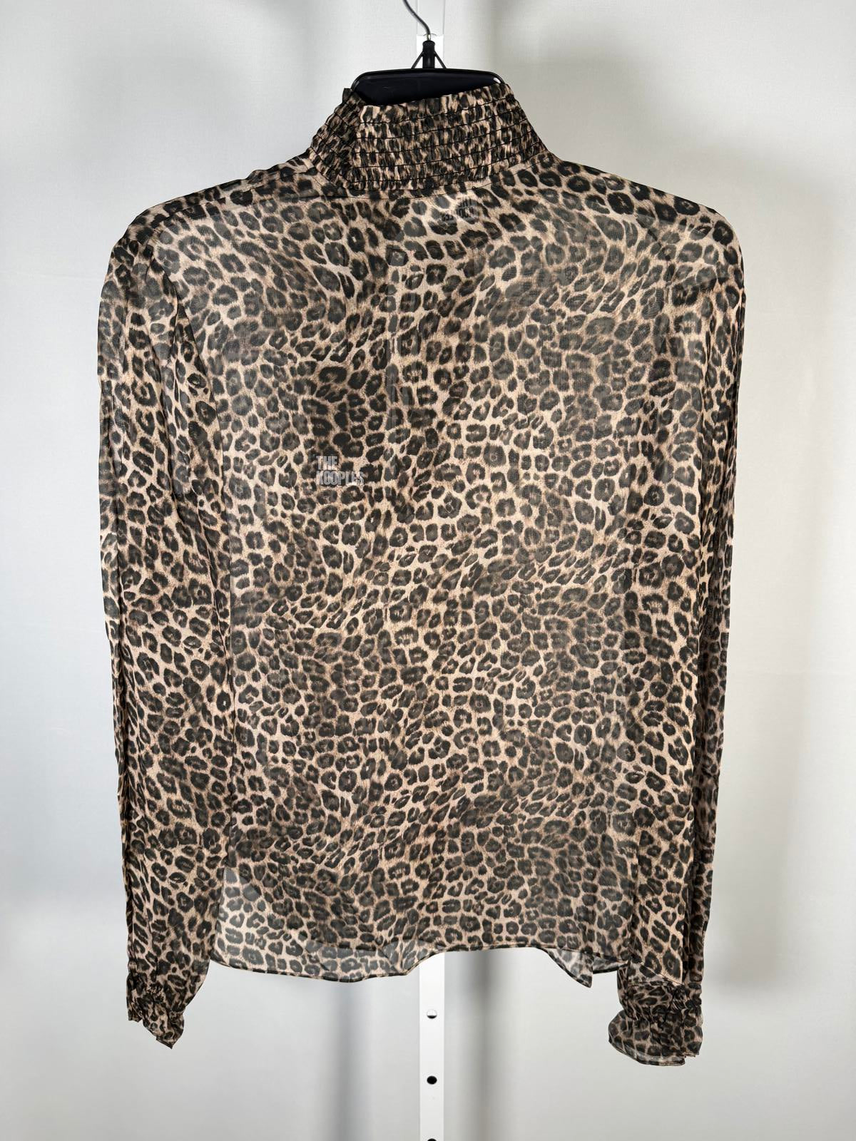 The Kooples Leopard Print Peasant Blouse 100% Viscose Size 1 US Small $215 NWT