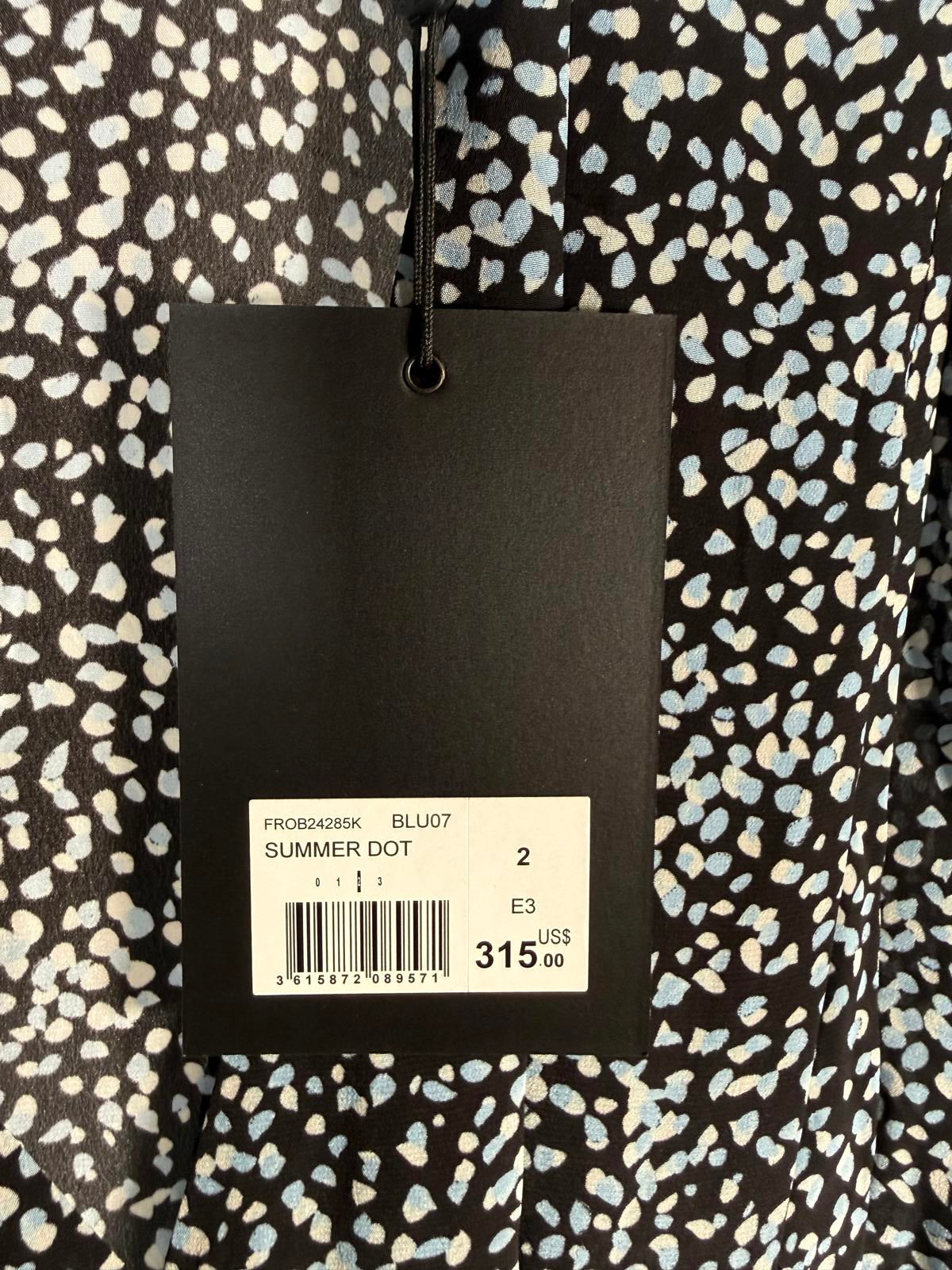 The Kooples Summer Dot Wrap Mini Dress 100% Viscose US Medium FR 2 NWT $315