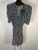 The Kooples Summer Dot Wrap Mini Dress 100% Viscose US Medium FR 2 NWT $315