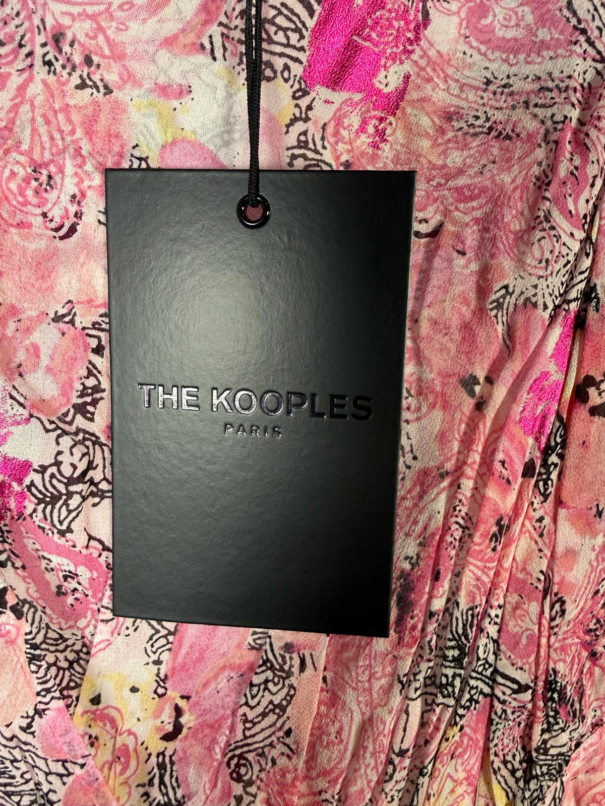 The Kooples Paisley Flowers Peplum Blouse 100% Viscose US Small FR 1 NWT $240