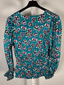 The Kooples Rock Roses Floral Wrap Blouse 100% Viscose US XS FR 0 NWT $245