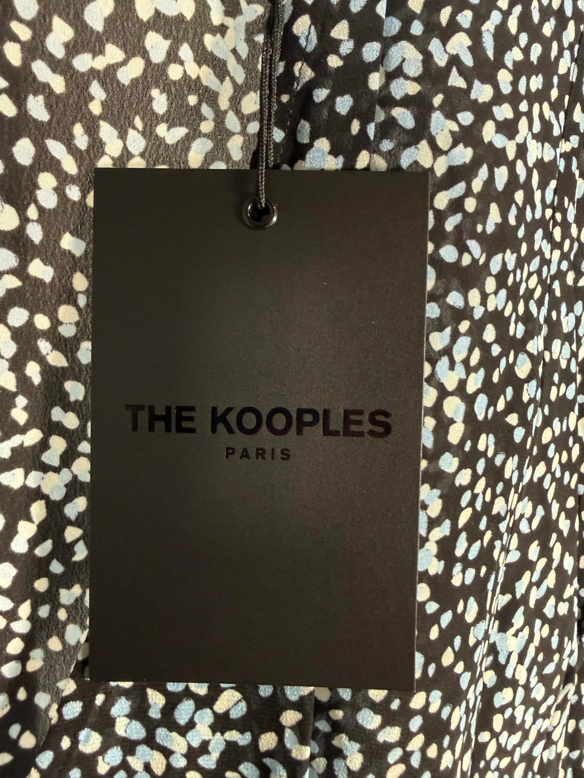 The Kooples Summer Dot Peplum Wrap Blouse 100% Viscose US Small FR 1 NWT $225