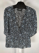 The Kooples Summer Dot Peplum Wrap Blouse 100% Viscose US Small FR 1 NWT $225