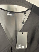 The Kooples Pleated Sheer Ruffle Blouse Black US XS FR 0 NWT $215