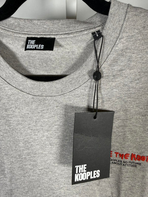 The Kooples “I Love The Kooples” Logo Graphic T-Shirt Gray Size Large NWT $95