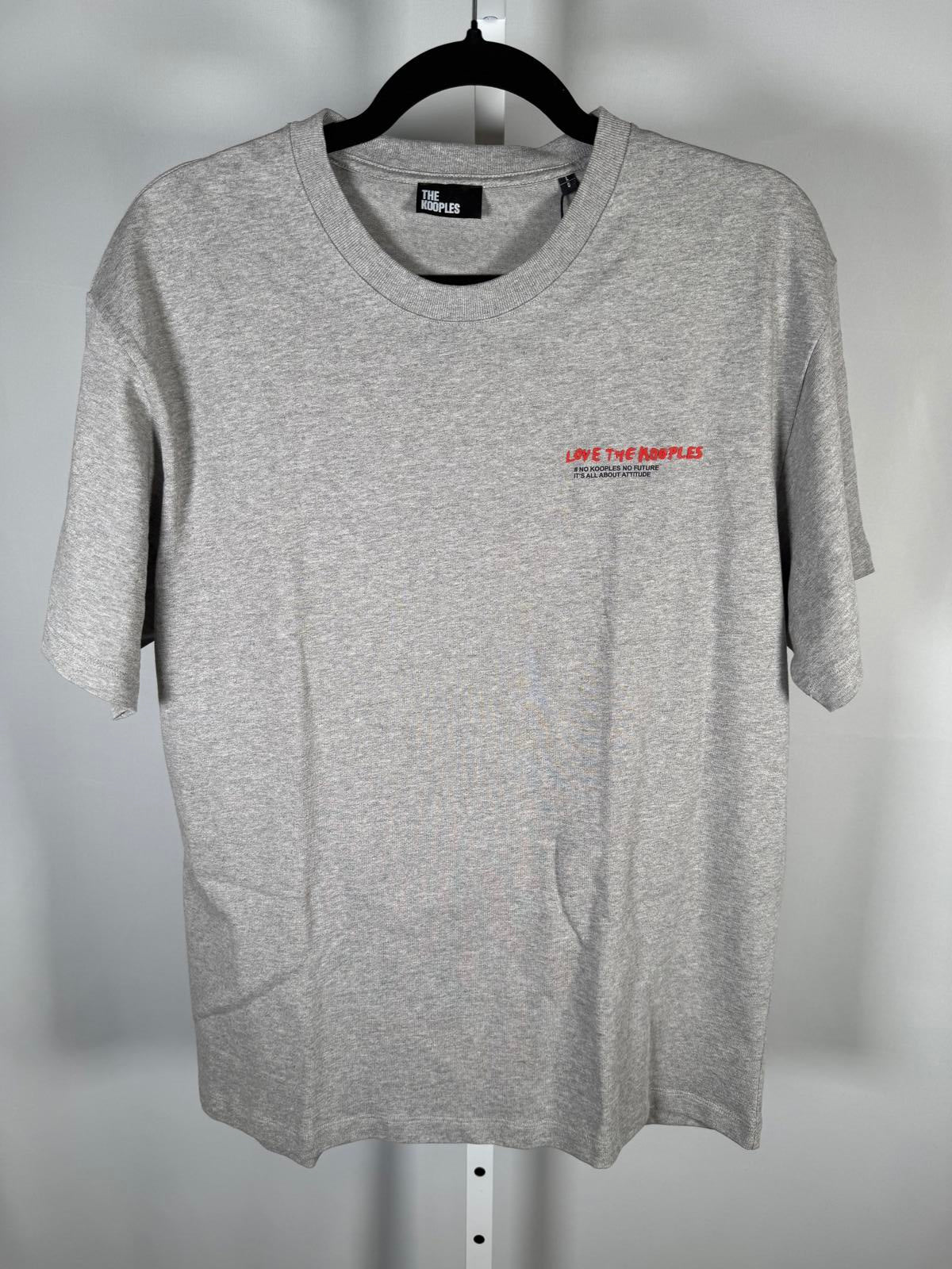 The Kooples “I Love The Kooples” Logo Graphic T-Shirt Gray Size Large NWT $95