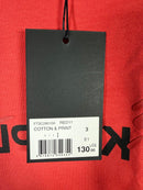 The Kooples Graphic Logo T-Shirt Red Cotton Short Sleeve Tee US Large Size 3 NWT