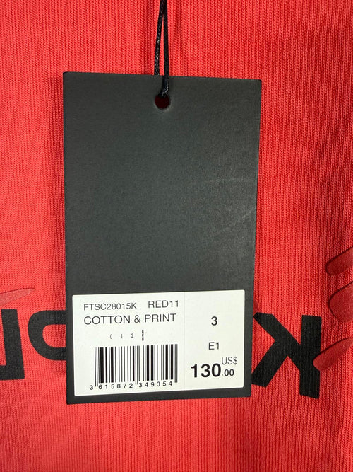 The Kooples Graphic Logo T-Shirt Red Cotton Short Sleeve Tee US Large Size 3 NWT