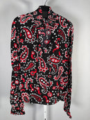 The Kooples Paisley Print Tie Neck Blouse 100% Viscose US XS / FR 0 NWT $215