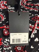 The Kooples Paisley Print Tie Neck Blouse 100% Viscose US XS / FR 0 NWT $215