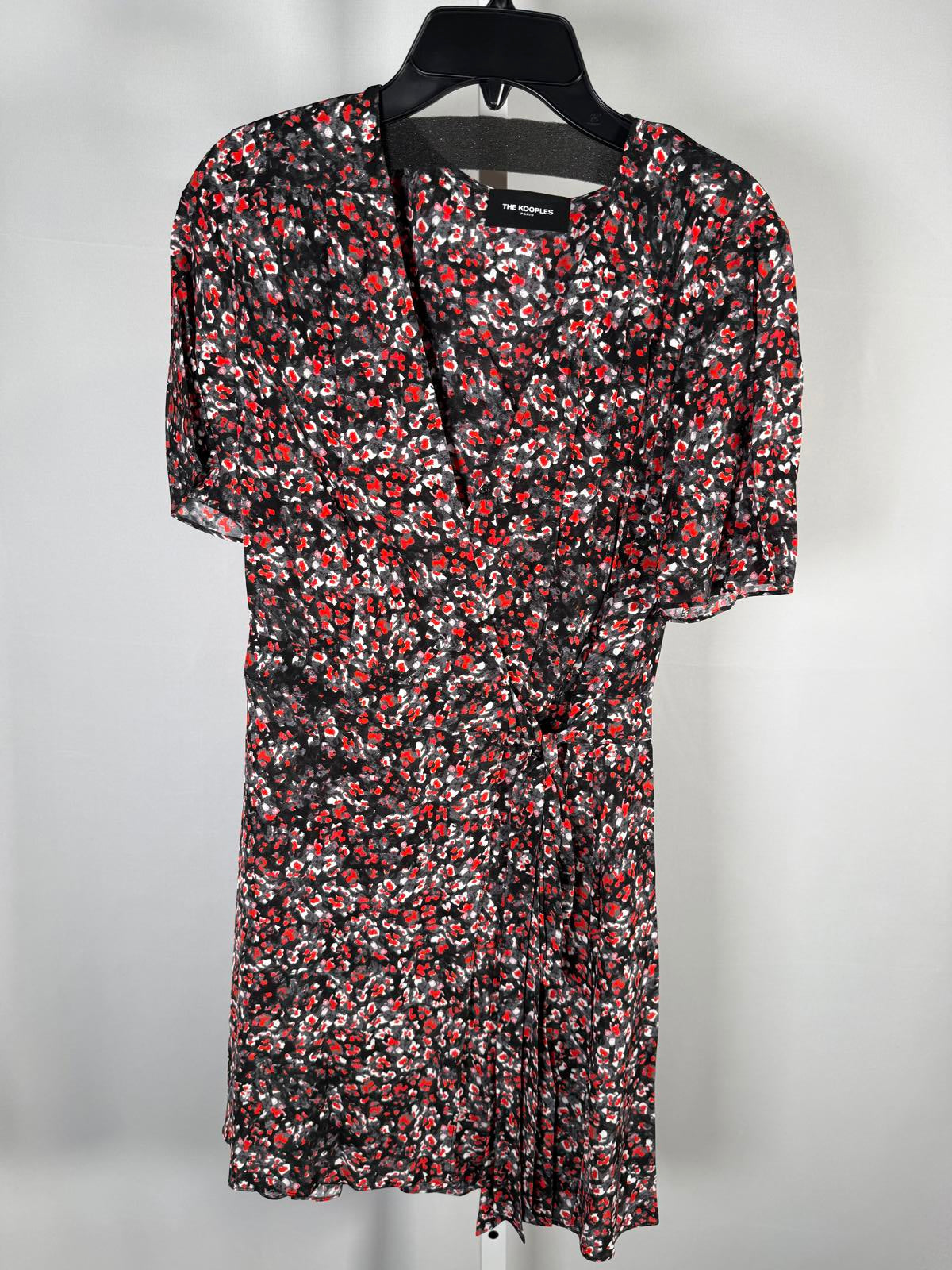 The Kooples Flowers Dot Wrap Dress 100% Viscose US Size Small / FR 1 NWT $295