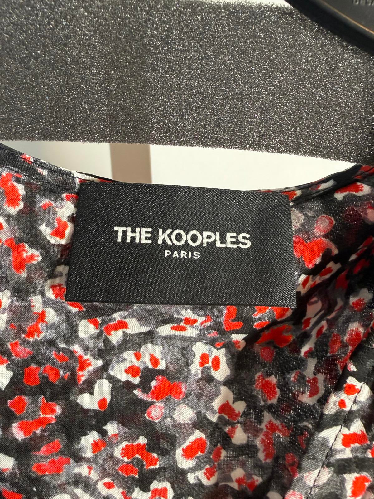 The Kooples Flowers Dot Wrap Dress 100% Viscose US Size Small / FR 1 NWT $295