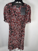 The Kooples Flowers Dot Wrap Dress 100% Viscose US Size Small / FR 1 NWT $295