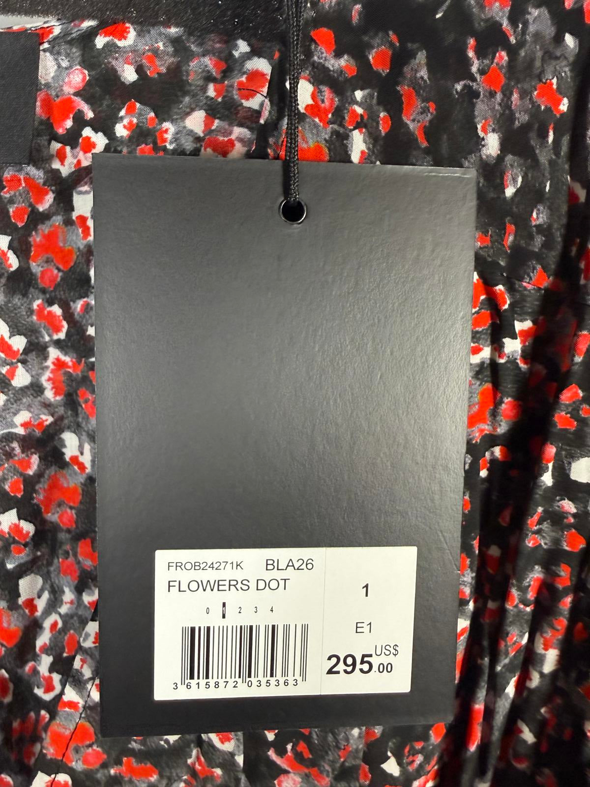 The Kooples Flowers Dot Wrap Dress 100% Viscose US Size Small / FR 1 NWT $295