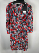 The Kooples Paisley Flowers Mini Wrap Dress 100% Viscose US Large /FR 3 NWT $395