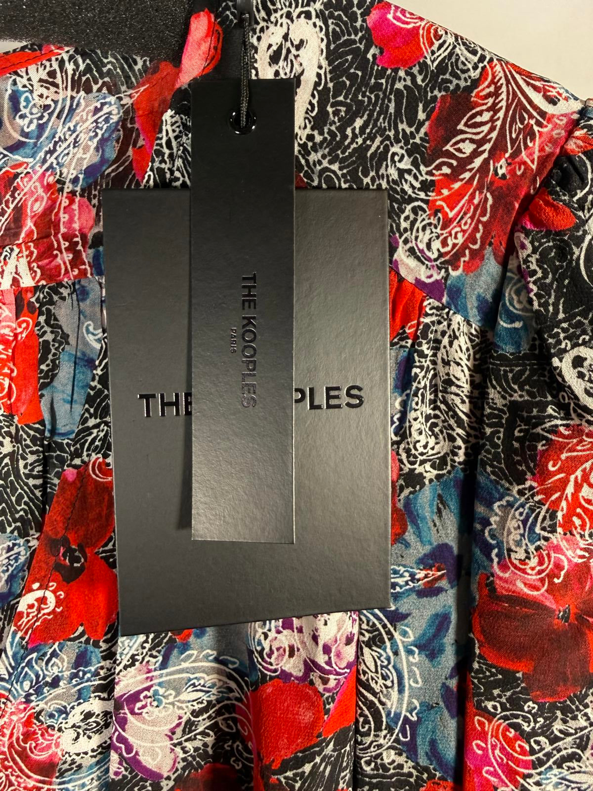 The Kooples Paisley Flowers Mini Wrap Dress 100% Viscose US Large /FR 3 NWT $395