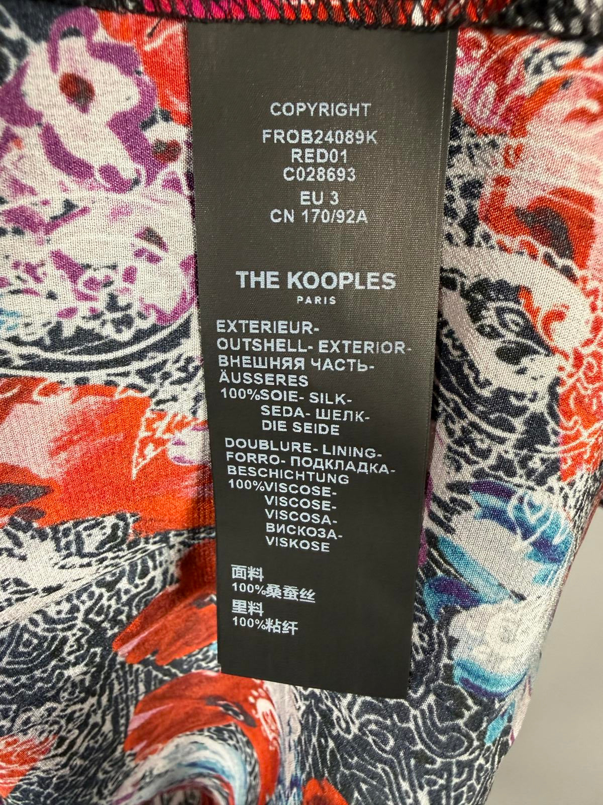 The Kooples Paisley Flowers Mini Wrap Dress 100% Viscose US Large /FR 3 NWT $395