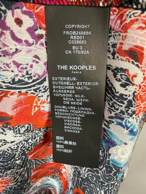 The Kooples Paisley Flowers Mini Wrap Dress 100% Viscose US Large /FR 3 NWT $395