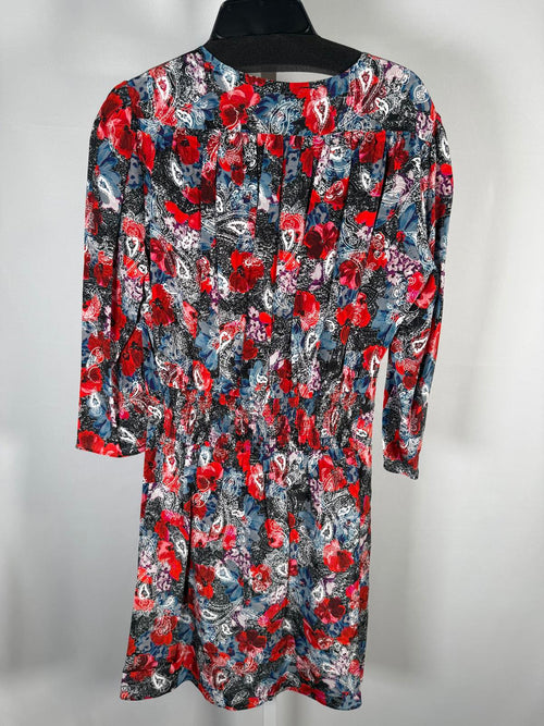 The Kooples Paisley Flowers Mini Wrap Dress 100% Viscose US Large /FR 3 NWT $395