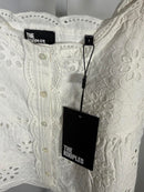 The Kooples Floral Embroidered Peplum Top US Medium / FR 2 NWT $185