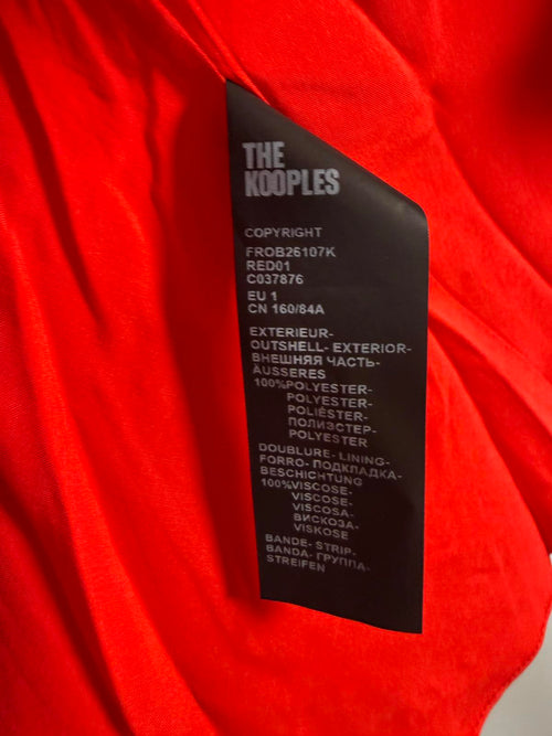The Kooples Short Sleeveless Red Dress 100% Viscose US Small / FR 1 NWT $200
