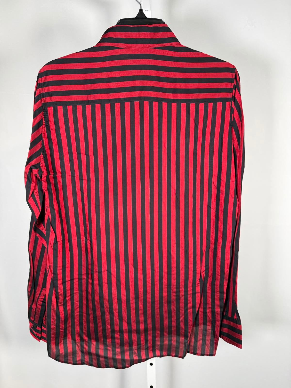 The Kooples Red Black Striped Button Shirt US Size Large / FR 3 NWT $225