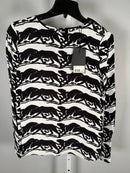 The Kooples Wild Panther Print Blouse 100% Viscose US Small / FR 1 NWT $215