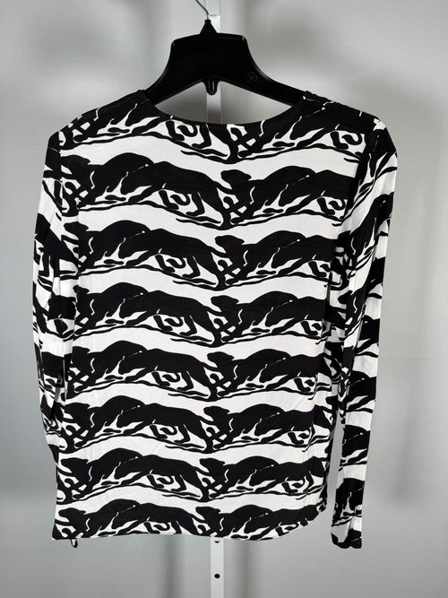 The Kooples Wild Panther Print Blouse 100% Viscose US Small / FR 1 NWT $215