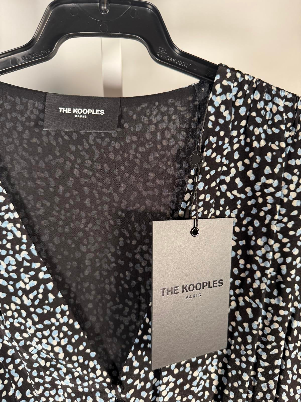 The Kooples Summer Dot Midi Dress 100% Viscose US Size Large / FR 3 NWT $355