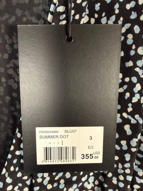 The Kooples Summer Dot Midi Dress 100% Viscose US Size Large / FR 3 NWT $355