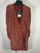 The Kooples Moon Dots Wrap Dress Viscose Silk Blend US Medium / FR 2 NWT $385