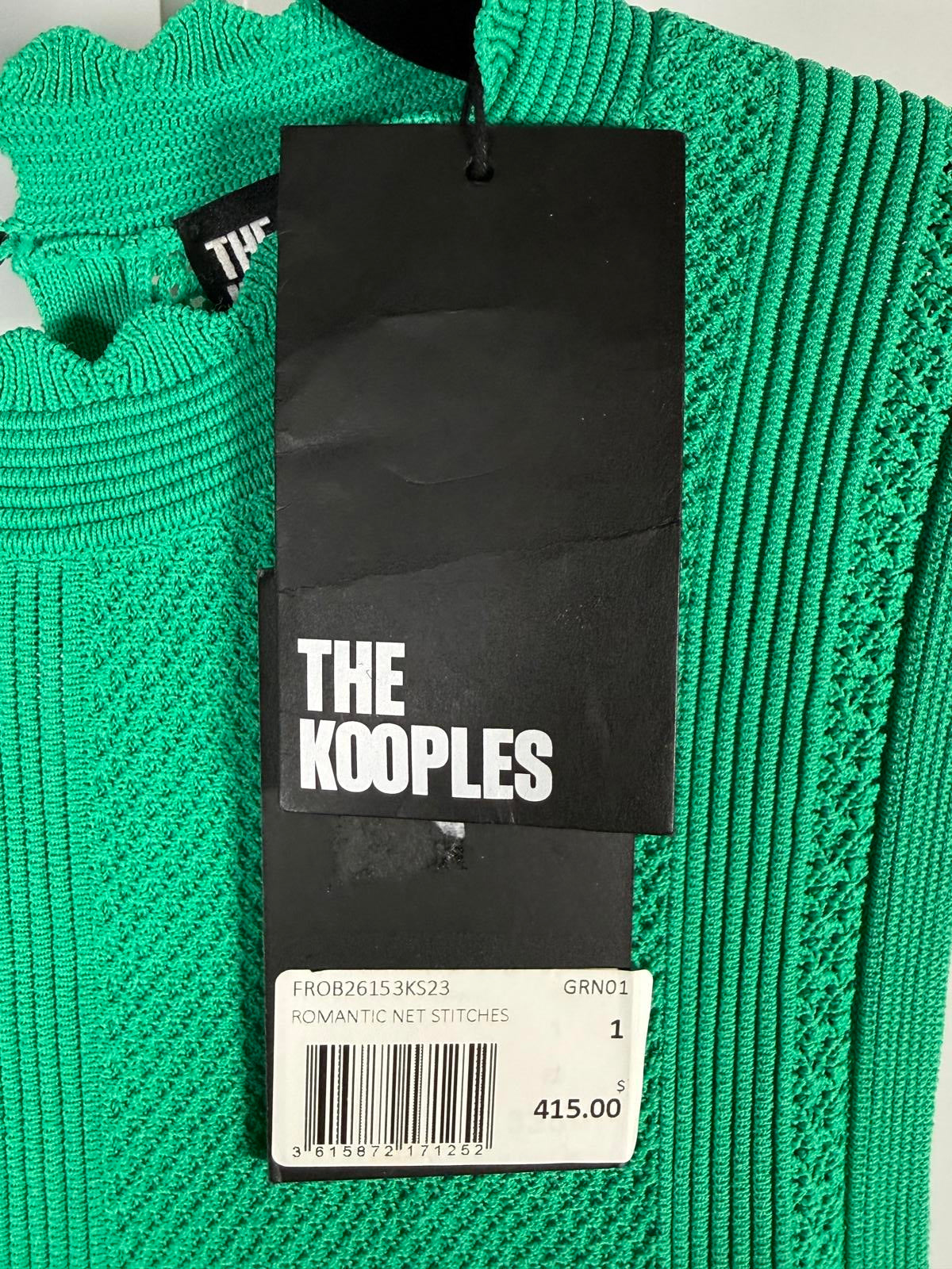 The Kooples Romantic Net Stitch Knit Midi Dress US Small / FR 1 NWT $415