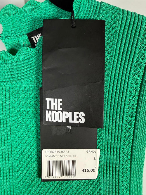 The Kooples Romantic Net Stitch Knit Midi Dress US Small / FR 1 NWT $415