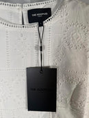 The Kooples Embroidered Eyelet White Maxi Dress US Small / FR 1 NWT $445