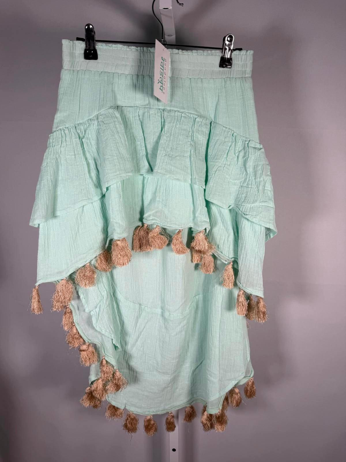 NWT Guadalupe Design Angelie High Low Skirt In Mint Size M