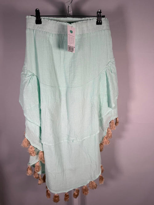 NWT Guadalupe Design Angelie High Low Skirt In Mint Size M